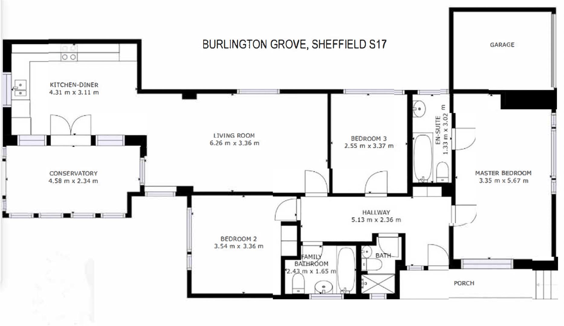 Burlington Grove, Sheffield Floorplan